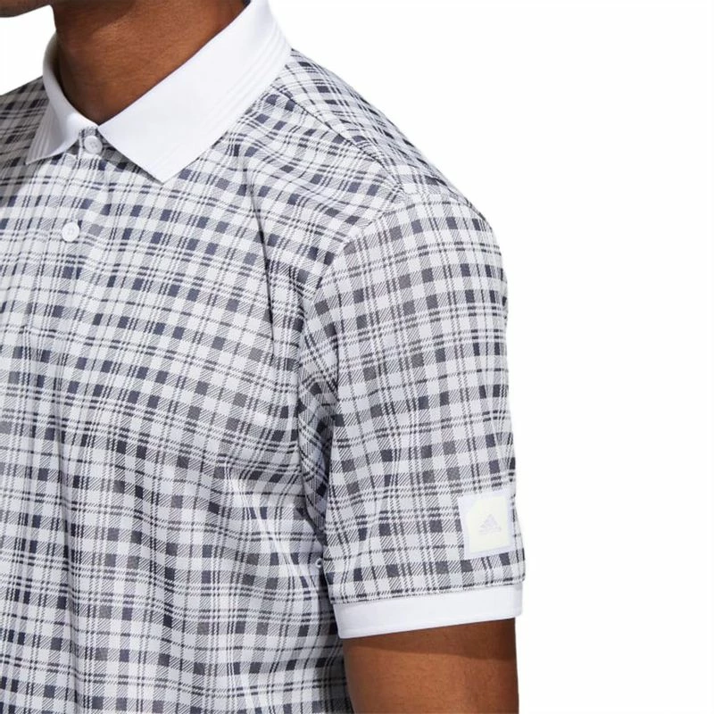 Adidas Men's Adicross Plaid Polo 4 Adidas Men's Adicross Plaid Polo - Image 2