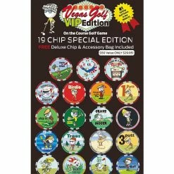 Vegas Golf On-The-Course Game - 19 Chip VIP Edition W/Deluxe Bag