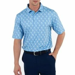 Bobby Jones Men's Performance Palm Tree Print Jersey Polo