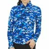 IBKUL Women's Long Sleeve Zip Mock Top - Camo Print -Golf Clubs Shop 9806618 800 auto