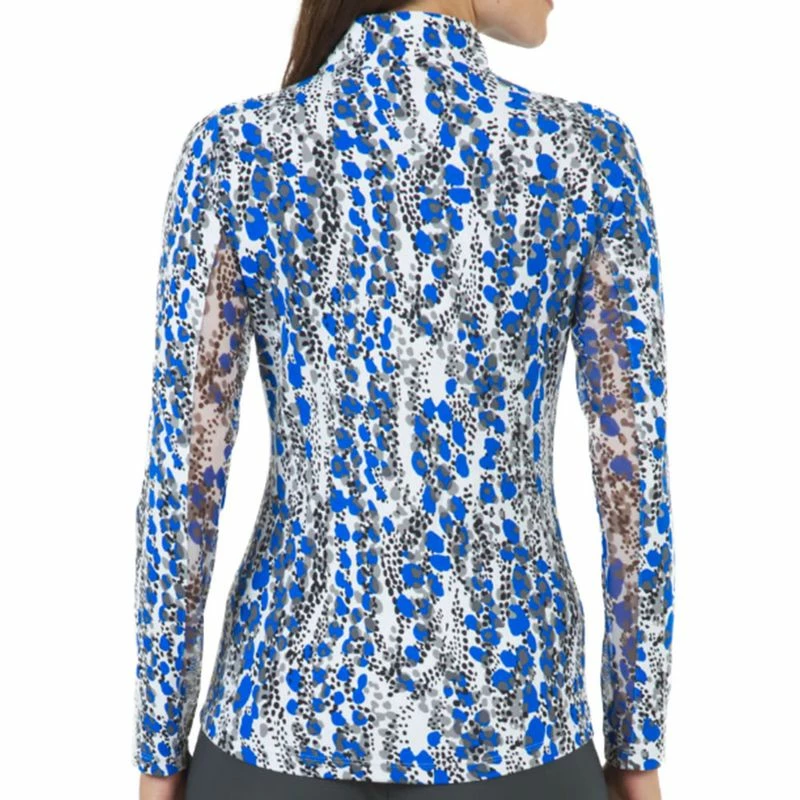 IBKUL Women's Kamila Print Long Sleeve Mock Neck Top 4 IBKUL Women's Kamila Print Long Sleeve Mock Neck Top - Image 2
