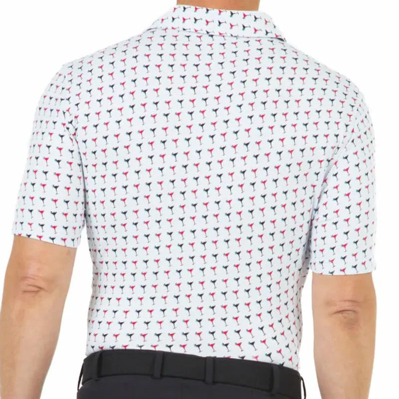 IBKUL Men's Shaken Not Stirred Print Polo 4 IBKUL Men's Shaken Not Stirred Print Polo - Image 2