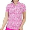 IBKUL Women's Terra Print Short Sleeve Mock Neck Top -Golf Clubs Shop 9829159 800 auto