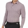 IBKUL Men's Geo Print Long Sleeve Polo -Golf Clubs Shop 9829578 800 auto