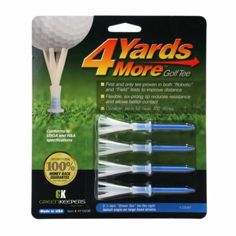 GreenKeepers 4 Yards More 3 1/4" Tees 3 GreenKeepers 4 Yards More 3 1/4" Tees